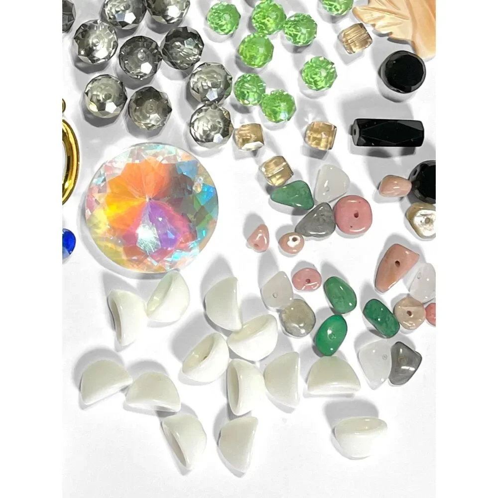 VTG to Now Beads Glass Stone Lampwork Art Variety Colorful Jewelry Making Crafts